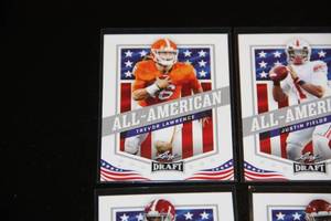 lot 20 image: 2021 Leaf Draft Football 50 Card Complete Set  2 Trevor Lawrence Rookies