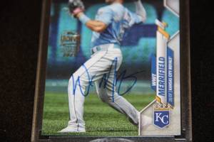 lot 56 image: 2021 Topps Archives Signature Series Whit Merrifield Auto 2550