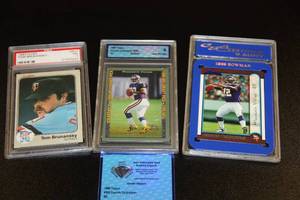 lot 70 image: Baseball & Football Graded Card Lot  3 Cards