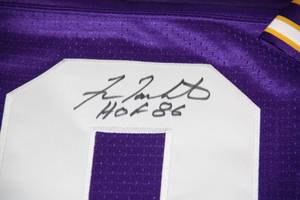 lot 86 image: Minnesota Vikings Fran Tarkenton Jersey Autograph