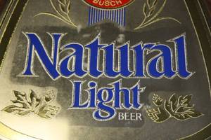 lot 87 image: Anheuser Busch Mirrored Sign