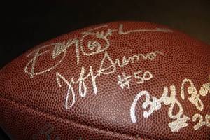 lot 109 image: Minnesota Vikings Multi Signed Full Size Football  JSA COA
