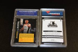 lot 135 image: Slabbed Basketball Card Lot  2 Cards