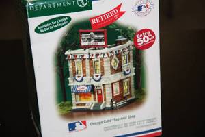 lot 145 image: Retired Department 56 Chicago Cubs Souvenir Shop