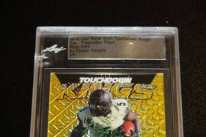 lot 148 image: 2020 Leaf Touchdown Kings Pre Production Proof KeShawn Vaughn Uncirculated 11