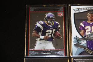 lot 81 image: Minnesota Vikings Adrian Peterson Football Card Lot  8 Cards