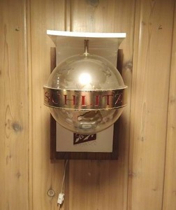 Schlitz Spinning Globe light