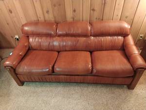 Vintage Berkline Vinyl Sleeper Couch