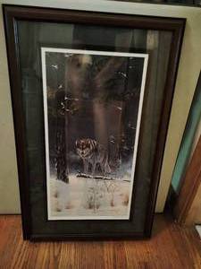 Framed Wolf Print by Kelley
