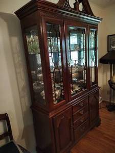Lighted China Hutch Cabinet