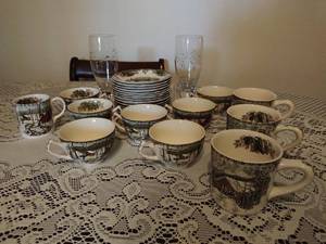 Johnson Brothers the ice house cups, mugs and saucers
