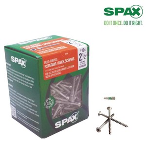 lot 533 image: SPAX #10 x 2-12 in. T-Star Plus Flat Head Interior  Exterior HCR-X Screw (405 per Box)