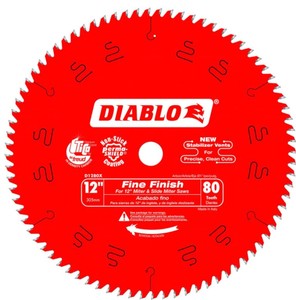 lot 542 image: Diablo 12 in. x 80-Teeth Finishing Saw Blade