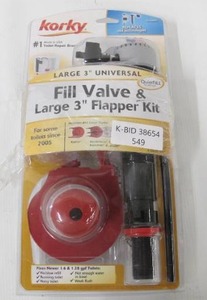 lot 549 image: Korky QuietFILL Platinum Fill Valve and 3 in. Flapper Kit