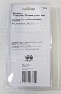 lot 581 image: Steel Grip 6-Piece Precision Mini Screwdriver Kit for Computers, Eyeglasses, Small Repairs