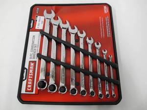 lot 590 image: Craftsman 9-Piece SAE Standard Combination Wrench Set