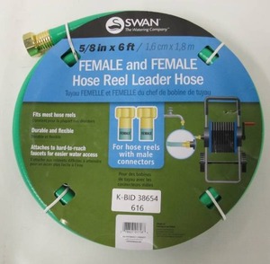 lot 616 image: Swan 58 in. Dia x 6 ft. Leader Hose with Female Coupling
