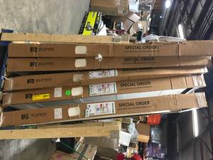lot 36 image: Lot of 5- 36 in. x 80 in. Birkdale Primed Left-Hand Smooth Hollow Core Molded Composite Single Prehung Interior Door see pictures