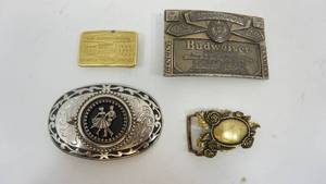 lot 30 image: Four Collectible Belt Buckles