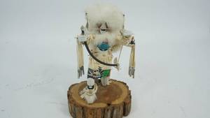 lot 33 image: Buffalo Warrior On Wood Mount