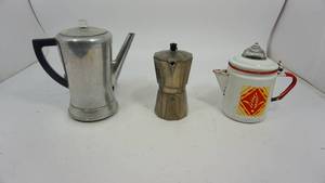 lot 45 image: Three Vintage Coffee Pots