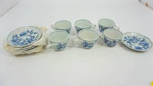 lot 49 image: Blue Danube Cups & Saucers