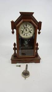 lot 53 image: Ginger Bread Clock---Waterbury Movement