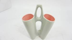 lot 55 image: Red Wing Double Vase