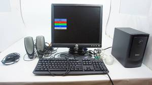 lot 79 image: Dell Monitor--Key Board--Speakers--Two Mouse