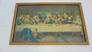 lot 82 image: Framed Last Supper Picture
