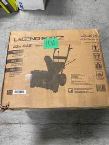 Legend Force 22 in. Two-Stage Gas Snow Blower with Recoil Start in good condition see pictures