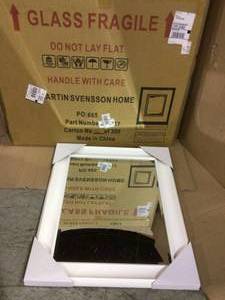 Medium Rectangle White Beveled Glass Mirror (30 in. H x 36 in. W) Customer Returns See Pictures