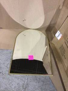 Medium Arched Gold Classic Accent Mirror (35 in. H x 24 in. W) Customer Returns See Pictures