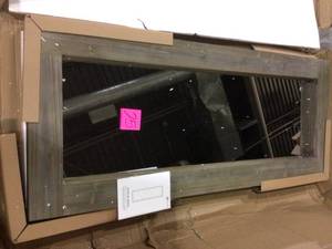 Large Brown Wood Antiqued Rustic Mirror (58 in. H X 24 in. W) Customer Returns See Pictures