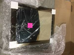 Medium Rectangle Champagne Art Deco Mirror (31.5 in. H x 25.5 in. W) Customer Returns See Pictures