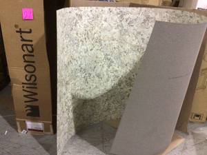 Typhoon Ice Laminate Custom Crescent Edge with Antique Finish by Wilsonart Customer Returns See Pictures