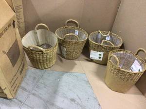 14.5 in. Dia x 16 in. H Straight Sided Twisted Lampakanay Basket Customer Returns See Pictures