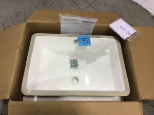 Plaisir 21 in. Rectangular Undermount Bathroom Sink in Glossy White Customer Returns See Pictures