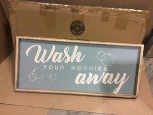 Wash Your Worries Away Wall Art Customer Returns See Pictures