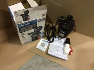 Everbilt 13 HP Utility Sink Pump Customer Returns See Pictures