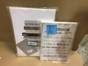 10 in. x 15 in. Bathroom Rules Wood by Daphne Polselli Wood Wall Art Customer Returns See Pictures