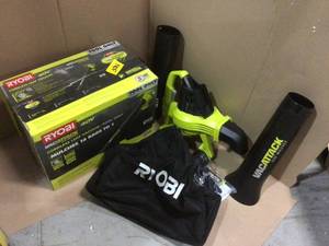 40V Vac Attack Cordless Battery Leaf VacuumMulcher (Tool Only) by RYOBI Customer Returns See Pictures