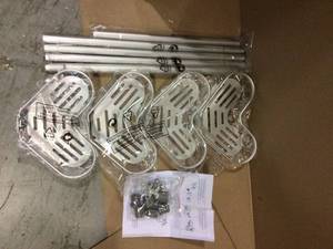 Flat Shelf, Rustproof Corner Shower Caddy, Satin Chrome Customer Returns See Pictures