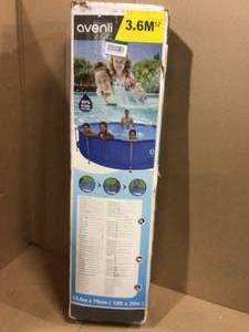 12 ft. Round 30 in. Outdoor Above Ground Swimming Metal Frame Pool Customer Returns See Pictures