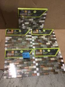 Dylan Multi 11.61 in. x 11.69 in. Brick Joint Matte Stone and Glass Mosaic Wall Tile (0.97 sq. ft.Each) Customer Returns See Pictures
