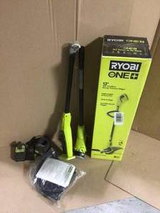 Ryobi ONE 18V Brushless 15 in. Cordless Attachment Capable String Trimmer with  Battery and Charger see pictures