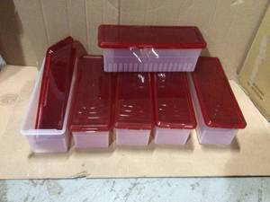 Ribbon Storage Box in Red (3-Pack) by IRIS Customer Returns See Pictures