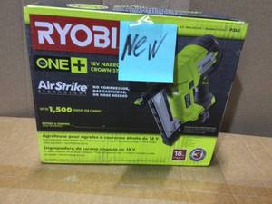 18-Volt ONE Lithium-Ion AirStrike 18-Gauge Cordless Narrow Crown Stapler with Sample Staples (Tool Only) by RYOBI Customer Returns See Pictures