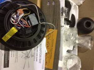 Rockport 52 in. LED Matte Black Ceiling Fan by Hampton Bay Customer Returns See Pictures