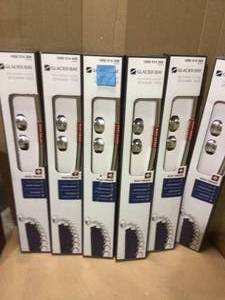 Rustproof 72 in. Adjustable Permanent Mount Curved Shower Rod in Chrome Customer Returns See Pictures